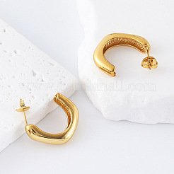 304 Stainless Steel C-shaped Stud Earrings for Women&nbsp;DK1241