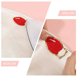 18Pcs 6 Colors Christmas Light Bulbs Polyester Embroidery Sew on Cloth Patches&nbsp;PATC-CA0001-35