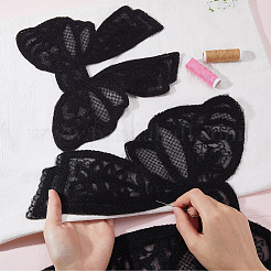 4Pcs 2 Styles Polyester Embroidery Iron on Clothing Patches&nbsp;PATC-GF0001-51B