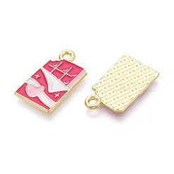 Valentine's Day Alloy Enamel Pendants&nbsp;ENAM-T023-20B