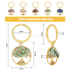 Natural Stone Keychains&nbsp;KEYC-FH0001-27