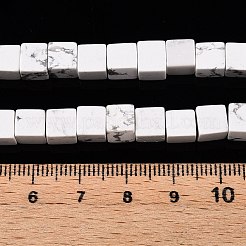 Natural Howlite Beads Strands&nbsp;G-T139-6x6-02A
