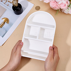 Arch Shaped Gesso Jewelry Display Stands for Rings&nbsp;ODIS-WH0095-028
