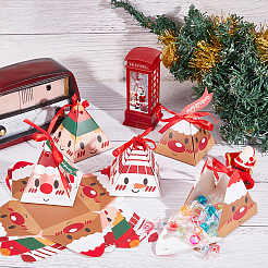 32Pcs 4 Style Christmas Theme Pyramid Shaped Paper Bakery Boxes&nbsp;BAKE-BC0001-01