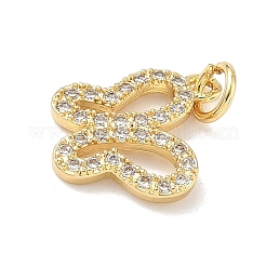 Brass Micro Pave Cubic Zirconia Pendants&nbsp;KK-H528-03G