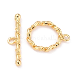 Rack Plating Brass Toggle Clasps&nbsp;KK-B036-15G
