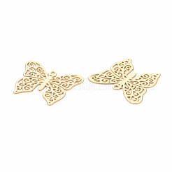Rack Plating 201 Stainless Steel Filigree Pendants&nbsp;STAS-T057-32G