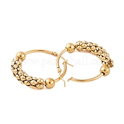 Ion Plating(IP) 304 Stainless Steel Hoop Earrings for Women&nbsp;EJEW-P279-17C-G