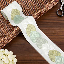 5M Leaf Jacquard Polyester Ribbon&nbsp;OCOR-WR0002-20A