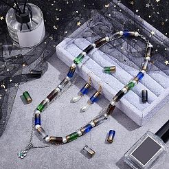 5 Strands 5 Colors Half Electroplate Glass Beads&nbsp;EGLA-NB0001-18