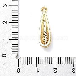 Brass Micro Pave Cubic Zirconia Pendants&nbsp;KK-C254-08G
