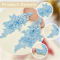 2 Pairs Polyester Embroidery Costume Accessories&nbsp;DIY-CY0002-92A