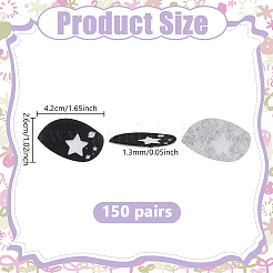 150 Pairs Felt Craft Doll Eye&nbsp;DIY-NB0016-43C