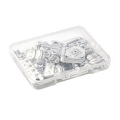 36Pcs 12 Style Tibetan Style Alloy Pendants for Teachers' Day&nbsp;TIBE-FS0003-28