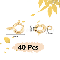 40Pcs Brass Spring Ring Clasps&nbsp;KK-UN0002-74