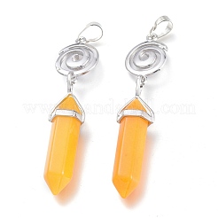 Dyed Natural Jade Pointed Big Pendants&nbsp;G-D0021-01P-21