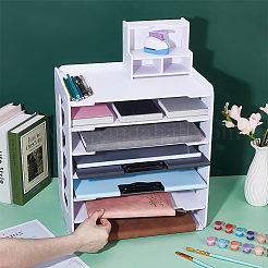 Desktop PVC Plastic File Folder Holders&nbsp;DIY-WH0061-002