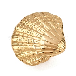 Adjustable 304 Stainless Steel Cuff Rings for Women&nbsp;RJEW-B135-05G