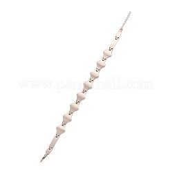 304 Stainless Steel Geometric Rhombus Link Chain Bracelets for Women&nbsp;WG21875-01