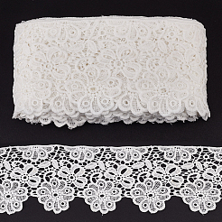 15 Yards Cotton Embroidery Flower Lace Ribbon&nbsp;OCOR-WH0086-91B