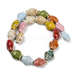 Handmade Porcelain Beads Strands&nbsp;X-PORC-P030-01A-13