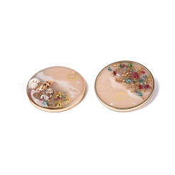 Brass & Epoxy Resin Pendants&nbsp;KK-Q082-04KCG-01