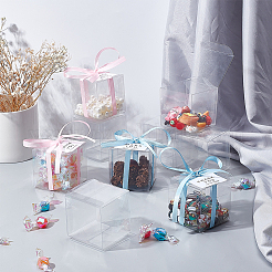 40Pcs Square PET Clear Party Favor Gift Box&nbsp;DIY-BC0006-41A