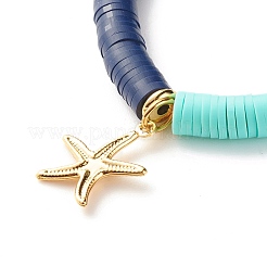 Handmade Polymer Clay Heishi Beads Stretch Bracelets Set&nbsp;BJEW-JB07335