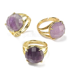Brass Cuff Open Rings&nbsp;RJEW-D347-05G-15