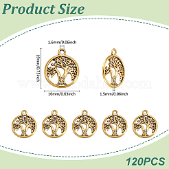 120Pcs Tibetan Style Alloy Pendants&nbsp;FIND-UN0007-20AG