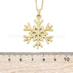 Snowflake 304 Stainless Steel Pendant Necklaces&nbsp;NJEW-M096-07G