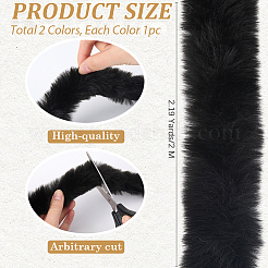 2Pcs 2 Colors Faux Fur Chenille Stick Fabric Roll for Christmas Tree Decor or Wreath Bows Craft&nbsp;FIND-CY0002-10A