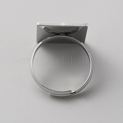 Stainless Steel Tarot Card Adjustable Ring for Women&nbsp;RJEW-WH0001-018P-02