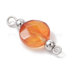 10Pcs 10 Styles Natural & Synthetic Mixed Gemstone Faceted Flat Round Connector Charms&nbsp;PALLOY-JF04153-01
