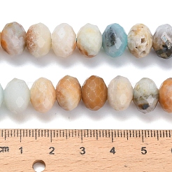 Natural Flower Amazonite Beads Strands&nbsp;G-C259-A15-8x12mm