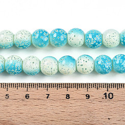Transparent Baking Paint Glass Beads Strands&nbsp;DGLA-N009-10mm-05