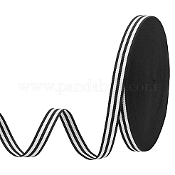 50 Yards Polyester Stripe Ribbons&nbsp;SRIB-WH0011-157B