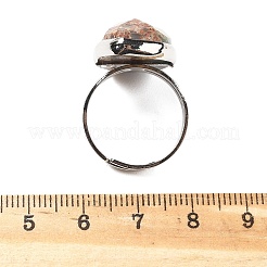 Natural Aqua Terra Jasper Finger Rings&nbsp;RJEW-A068-04P