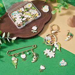 32Pcs 16 Styles Alloy Enamel Pendants&nbsp;ENAM-TA0004-10