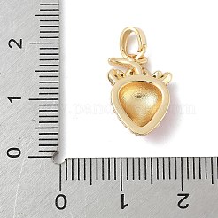 Brass Micro Pave Cubic Zirconia Enamel Pendants&nbsp;KK-M326-05C-G