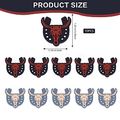 10Pcs 2 Styles Cartoon Yak Head Silicone Beads&nbsp;JX884A