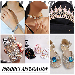 Iron & Glass Sew On Rhinestone&nbsp;GLAA-WH0036-51A