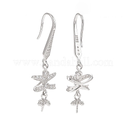 Rhodium Plated 925 Sterling Silver Earring Hooks&nbsp;STER-D035-34P
