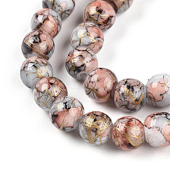 Baking Paint Glass Beads Strands&nbsp;DGLA-N003-8mm-B05