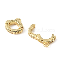 Brass Micro Pave Clear Cubic Zirconia Enhancer Shortener Bails&nbsp;CU-CBA6938-20G-01