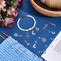 72Pcs 12 Style Alloy Pendant Decorations&nbsp;HJEW-ME00066