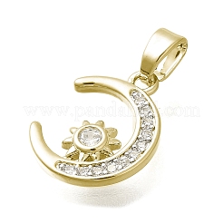 Brass Micro Pave Cubic Zirconia Pendants&nbsp;ZIRC-D275-03G