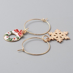 Christmas Zinc Alloy Enamel Wine Glass Charms&nbsp;AJEW-WH0342-70