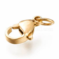 Ion Plating(IP) 304 Stainless Steel Lobster Claw Clasps&nbsp;LS-X-STAS-G240-01D-G
