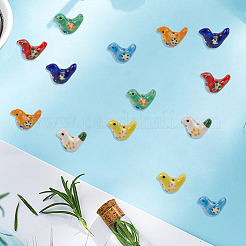 14Pcs 7 Colors Handmade Printed Porcelain Beads&nbsp;PORC-PA0001-04